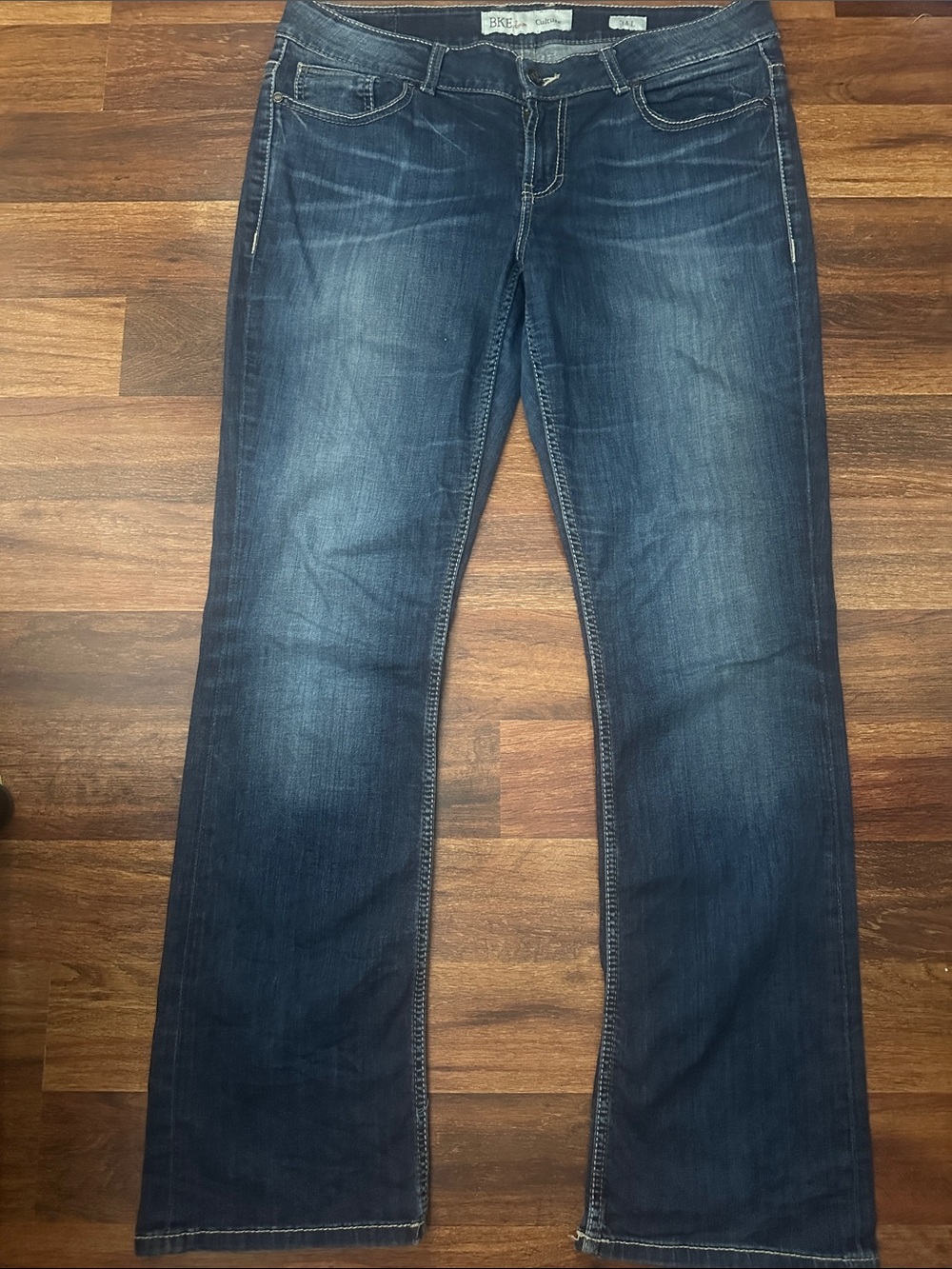 BKE Denim Culture Women’s Denim Jeans Size 33 1/2x 34L Dark Wash
